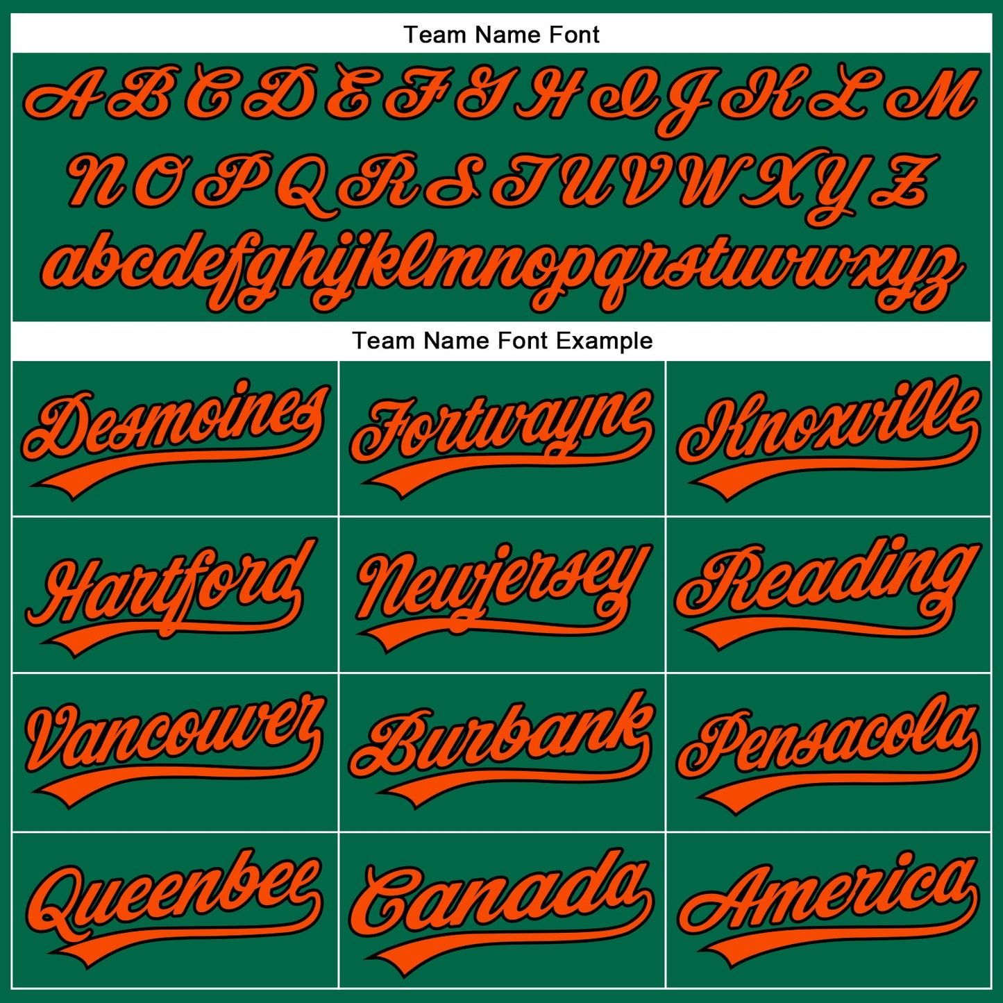 Custom Kelly Green Black Pinstripe Orange Authentic Baseball Jersey - Sky-Custom