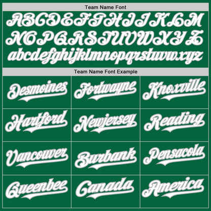 Custom Kelly Green White-Gray Authentic Baseball Jersey - Sky-Custom