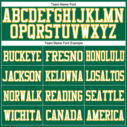 Custom Kelly Green White-Gold Mesh Authentic Football Jersey - Sky-Custom