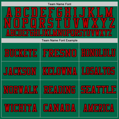 Custom Kelly Green Red-Black Mesh Authentic Football Jersey - Sky-Custom