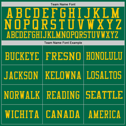 Custom Kelly Green Yellow Mesh Authentic Football Jersey - Sky-Custom