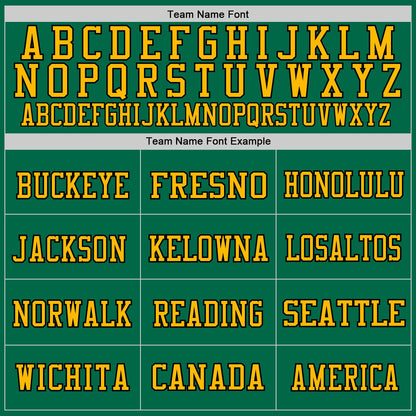 Custom Kelly Green Gold-Black Mesh Authentic Football Jersey - Sky-Custom