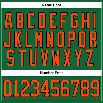 Custom Kelly Green Orange-Black Hockey Lace Neck Jersey - Sky-Custom