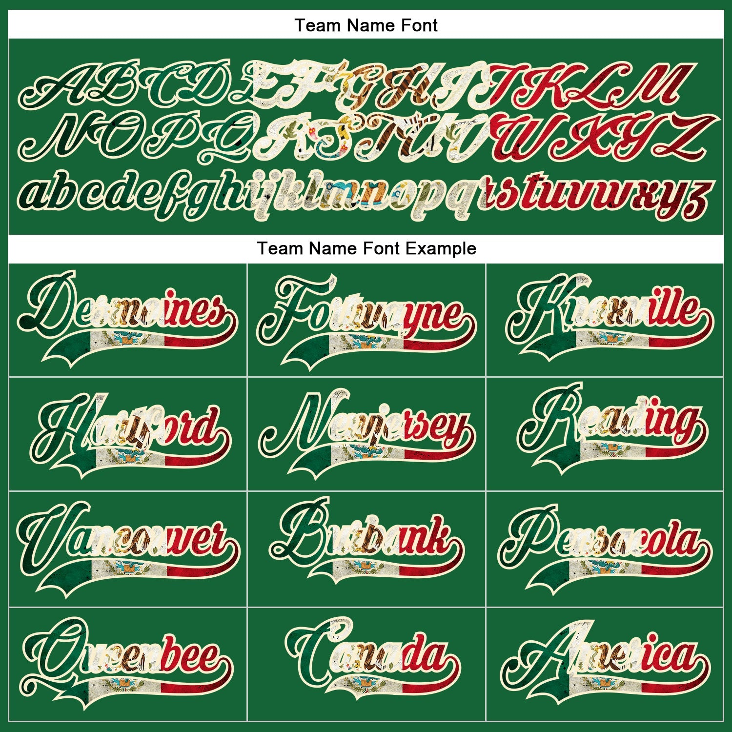Custom Kelly Green Vintage Mexican Flag Cream-Red Hockey Lace Neck Jersey - Sky-Custom