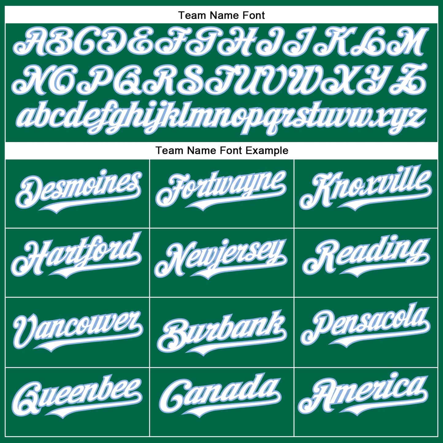 Custom Kelly Green White-Light Blue Authentic Baseball Jersey - Sky-Custom
