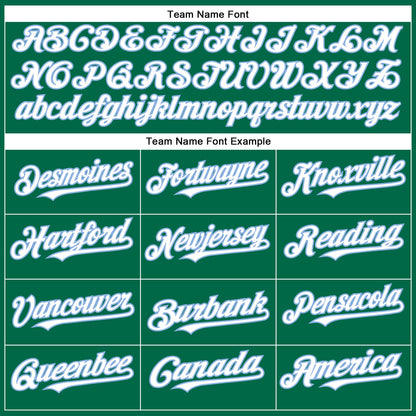 Custom Kelly Green White-Light Blue Authentic Baseball Jersey - Sky-Custom