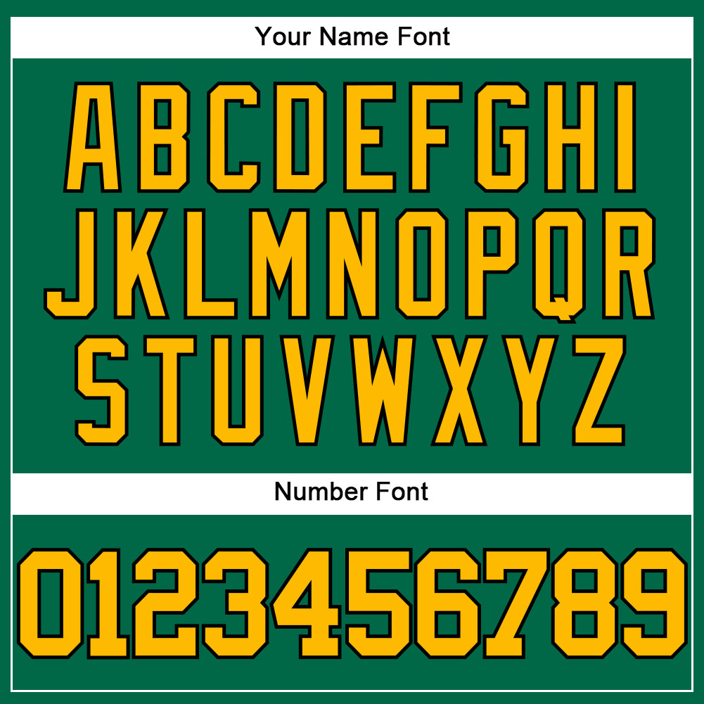 Custom Kelly Green Gold-Black Authentic Baseball Jersey - Sky-Custom