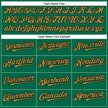 Custom Kelly Green Old Gold-Black Authentic Baseball Jersey - Sky-Custom
