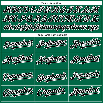 Custom Kelly Green Black-White Authentic Baseball Jersey - Sky-Custom