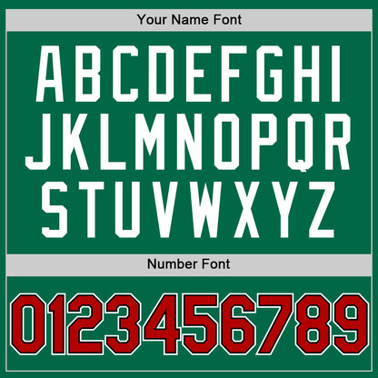 Custom Kelly Green Red-Black Authentic Throwback Baseball Jersey - Sky-Custom