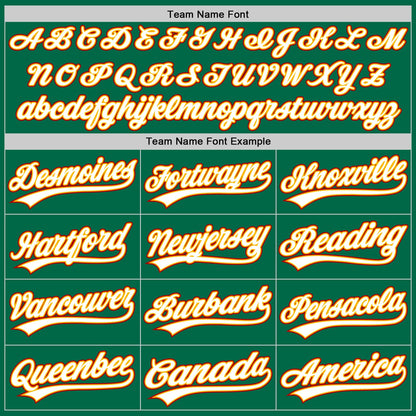 Custom Kelly Green Gold-Red Authentic Throwback Baseball Jersey - Sky-Custom