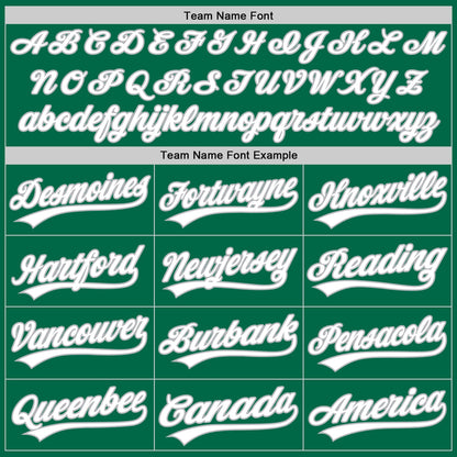 Custom Kelly Green White-Gray Authentic Throwback Baseball Jersey - Sky-Custom