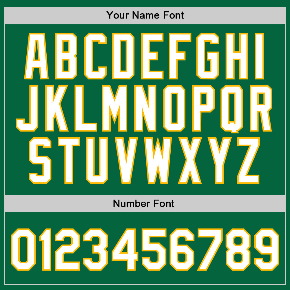 Custom Kelly Green White-Gold Authentic Throwback Basketball Jersey - Sky-Custom