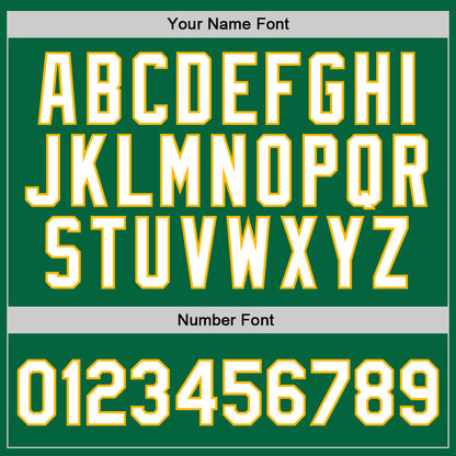 Custom Kelly Green White-Gold Authentic Throwback Basketball Jersey - Sky-Custom