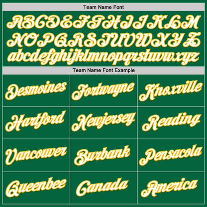 Custom Kelly Green White-Gold Authentic Throwback Basketball Jersey - Sky-Custom