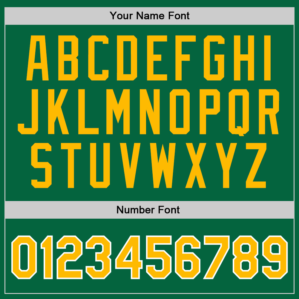 Custom Kelly Green Gold-White Authentic Throwback Basketball Jersey - Sky-Custom