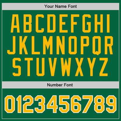 Custom Kelly Green Gold-White Authentic Throwback Basketball Jersey - Sky-Custom