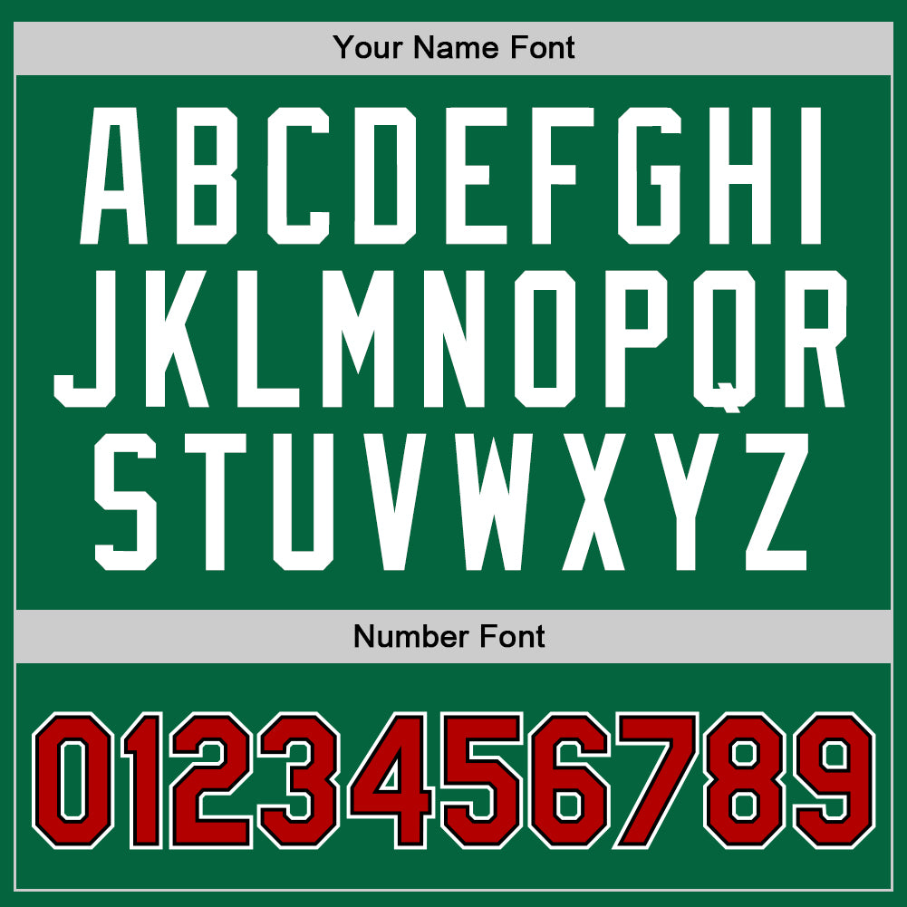 Custom Kelly Green Red-Black Authentic Throwback Basketball Jersey - Sky-Custom