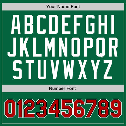 Custom Kelly Green Red-Black Authentic Throwback Basketball Jersey - Sky-Custom