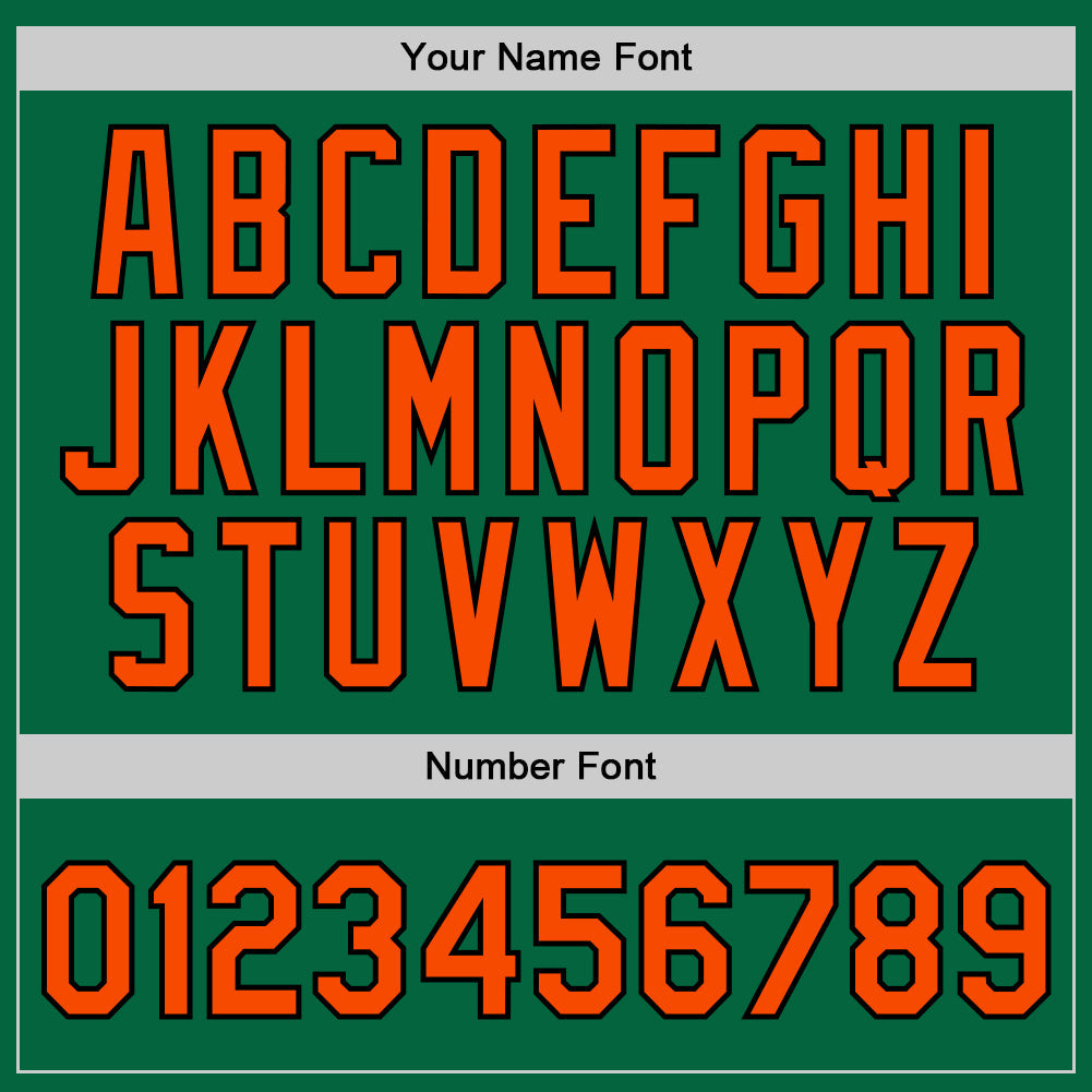 Custom Kelly Green Orange-Black Authentic Throwback Basketball Jersey - Sky-Custom