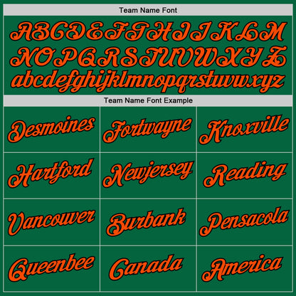 Custom Kelly Green Orange-Black Authentic Throwback Basketball Jersey - Sky-Custom