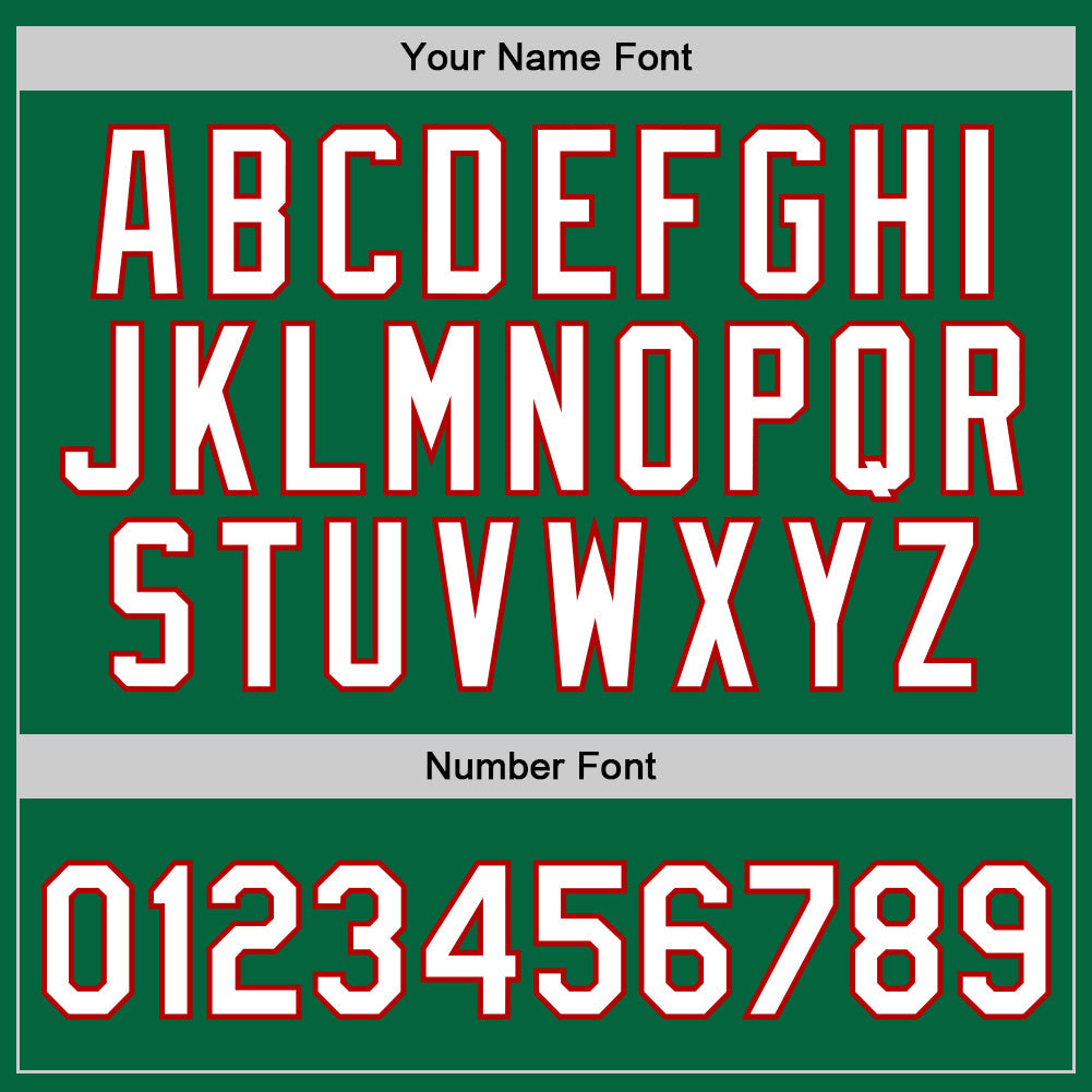 Custom Kelly Green White-Red Authentic Throwback Basketball Jersey - Sky-Custom