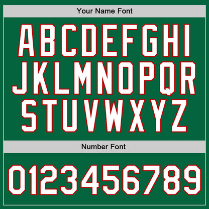 Custom Kelly Green White-Red Authentic Throwback Basketball Jersey - Sky-Custom