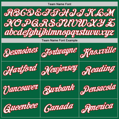 Custom Kelly Green White-Red Authentic Throwback Basketball Jersey - Sky-Custom