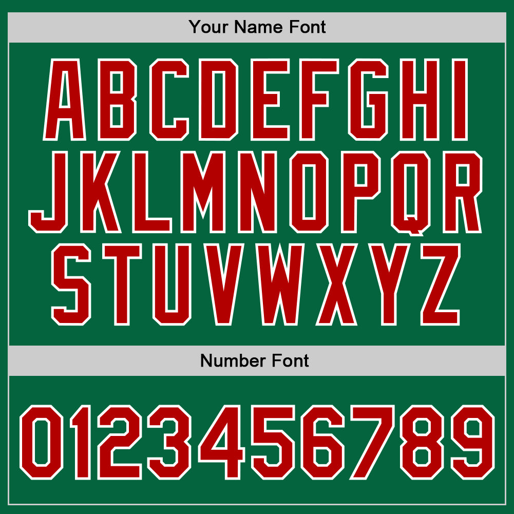 Custom Kelly Green Red-White Authentic Throwback Basketball Jersey - Sky-Custom