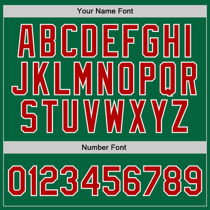 Custom Kelly Green Red-White Authentic Throwback Basketball Jersey - Sky-Custom