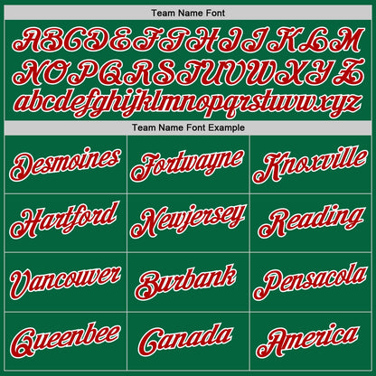 Custom Kelly Green Red-White Authentic Throwback Basketball Jersey - Sky-Custom