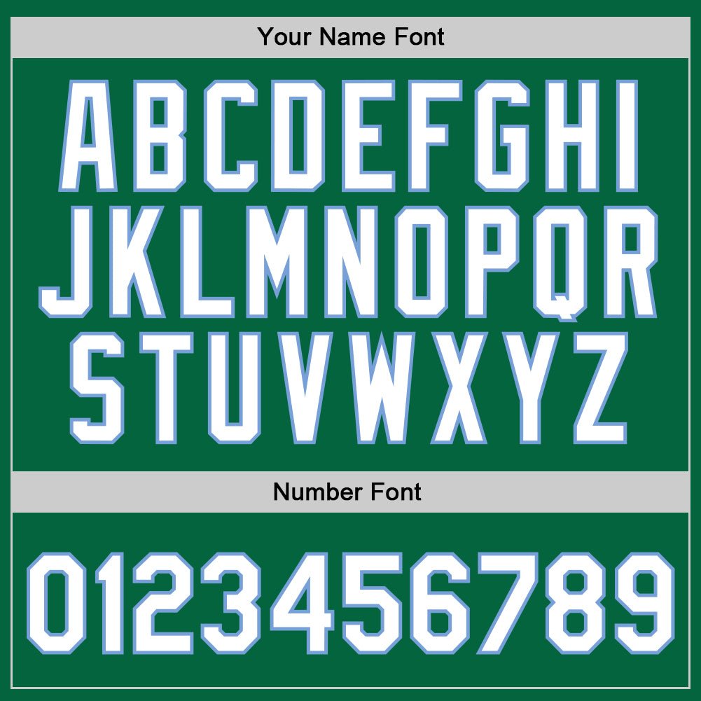 Custom Kelly Green White-Light Blue Authentic Throwback Basketball Jersey - Sky-Custom