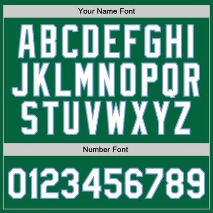 Custom Kelly Green White-Light Blue Authentic Throwback Basketball Jersey - Sky-Custom