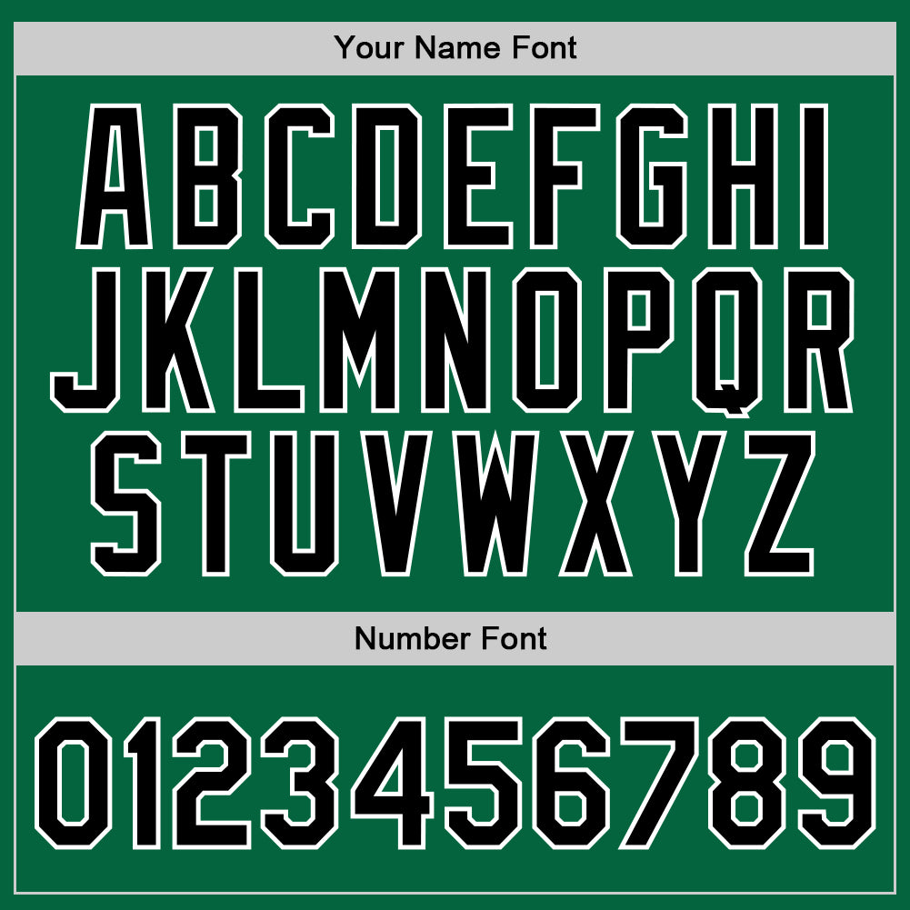 Custom Kelly Green Black-White Authentic Throwback Basketball Jersey - Sky-Custom