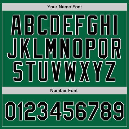 Custom Kelly Green Black-White Authentic Throwback Basketball Jersey - Sky-Custom