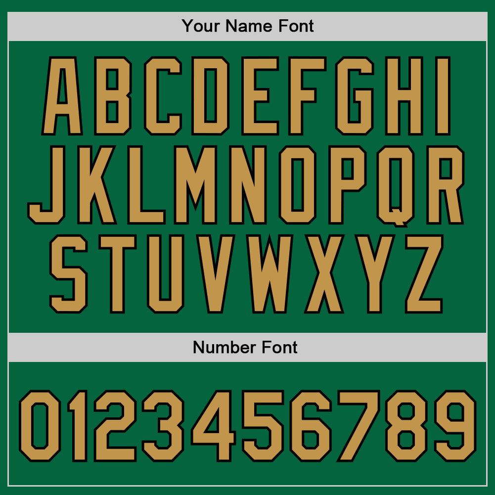 Custom Kelly Green Old Gold-Black Authentic Throwback Basketball Jersey - Sky-Custom