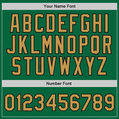 Custom Kelly Green Old Gold-Black Authentic Throwback Basketball Jersey - Sky-Custom