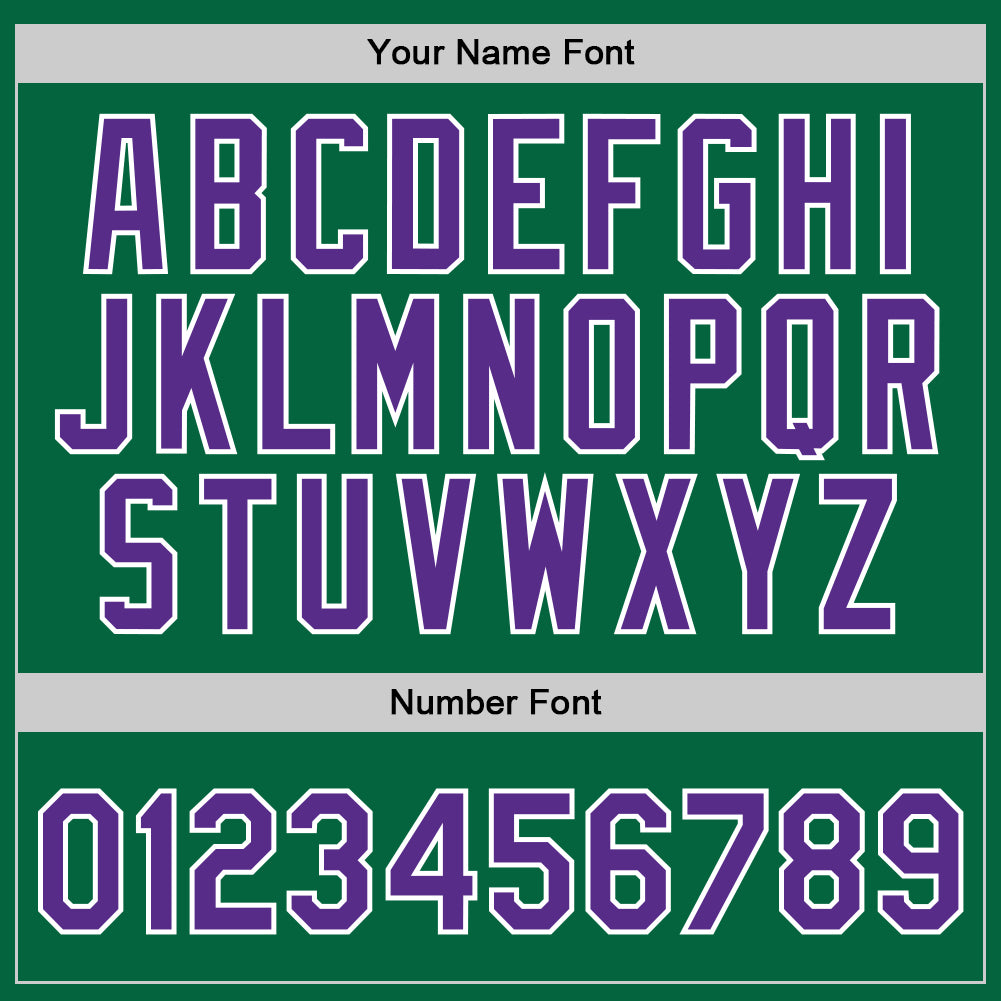 Custom Kelly Green Purple-White Authentic Throwback Basketball Jersey - Sky-Custom