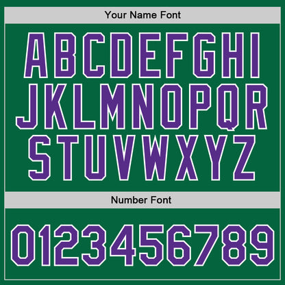 Custom Kelly Green Purple-White Authentic Throwback Basketball Jersey - Sky-Custom