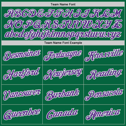 Custom Kelly Green Purple-White Authentic Throwback Basketball Jersey - Sky-Custom