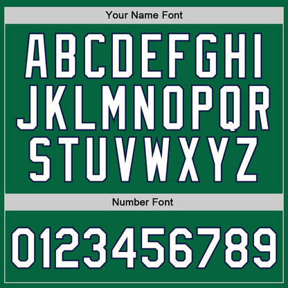 Custom Kelly Green White-Navy Authentic Throwback Basketball Jersey - Sky-Custom