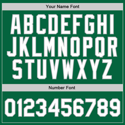 Custom Kelly Green White-Gray Authentic Throwback Basketball Jersey - Sky-Custom