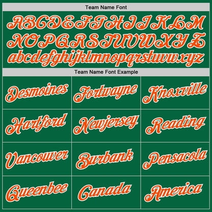 Custom Kelly Green Orange-White Authentic Throwback Basketball Jersey - Sky-Custom