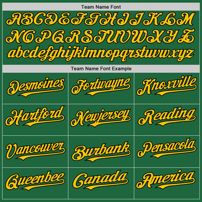 Custom Kelly Green Black-Yellow Mesh Authentic Throwback Baseball Jersey - Sky-Custom