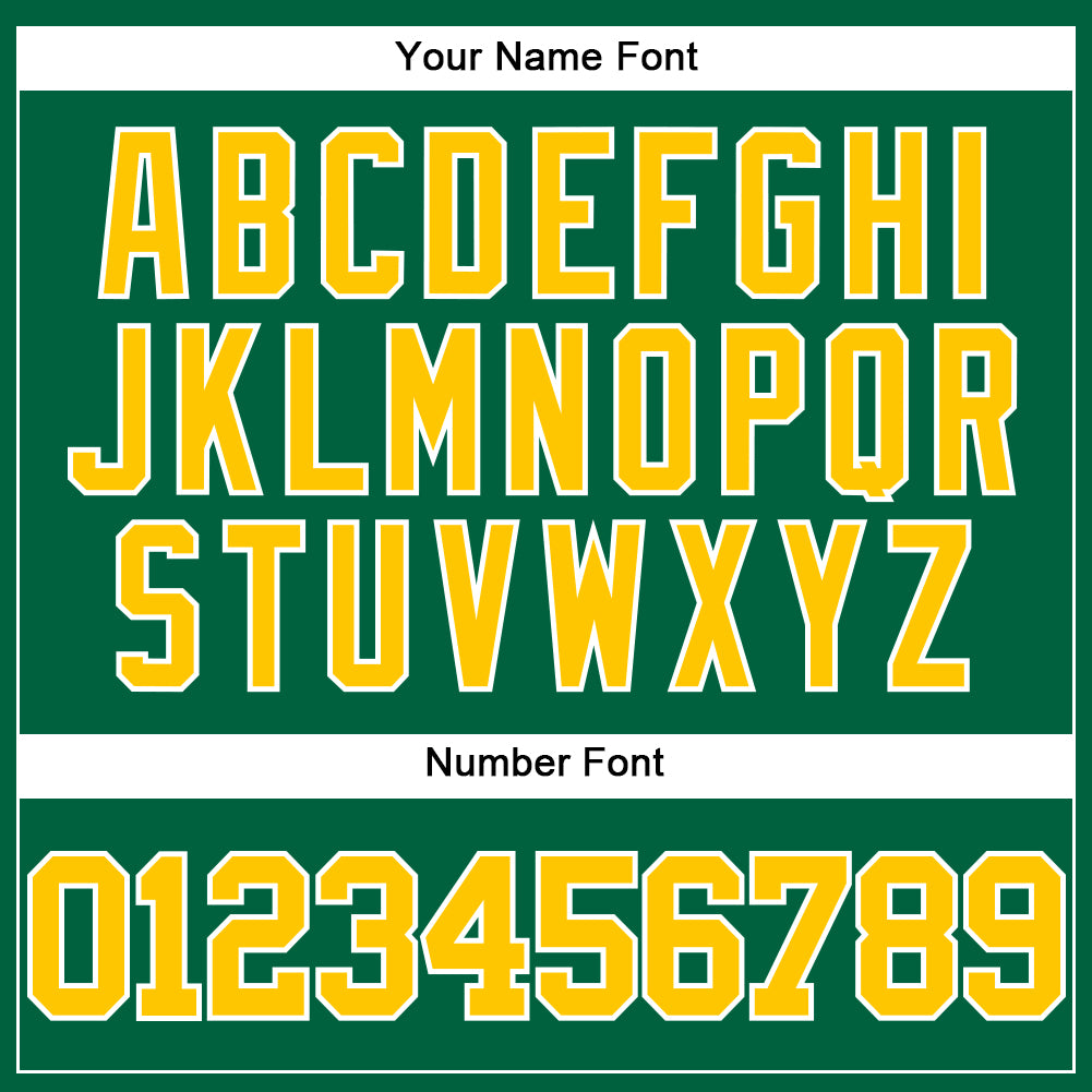 Custom Kelly Green Yellow-White Mesh Authentic Throwback Baseball Jersey - Sky-Custom