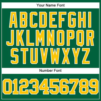 Custom Kelly Green Yellow-White Mesh Authentic Throwback Baseball Jersey - Sky-Custom