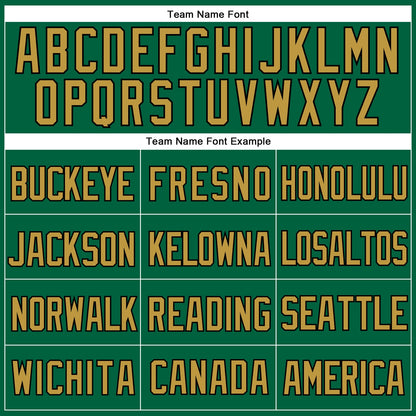 Custom Kelly Green Old Gold-Black Mesh Authentic Throwback Baseball Jersey - Sky-Custom