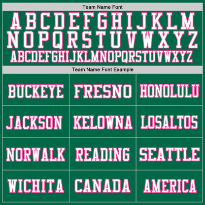 Custom Kelly Green White-Pink Mesh Authentic Throwback Football Jersey - Sky-Custom