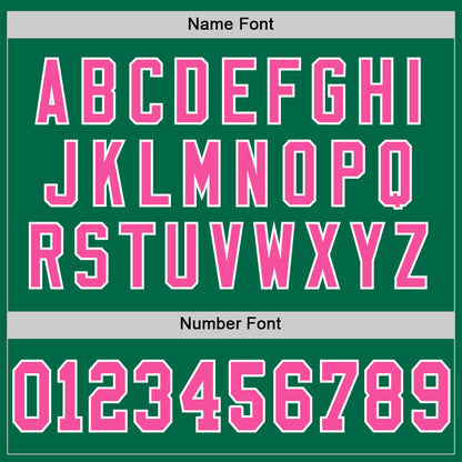 Custom Kelly Green Pink-White Mesh Authentic Throwback Football Jersey - Sky-Custom
