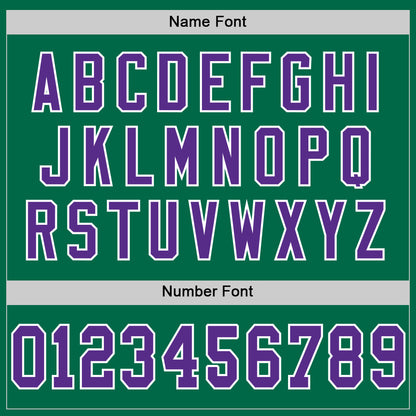 Custom Kelly Green Purple-White Mesh Authentic Throwback Football Jersey - Sky-Custom